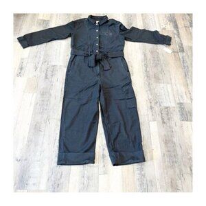 Pilcro "The Lonnie" Cuffed Crop Jumpsuit | Size L | Utility Style One-Piece